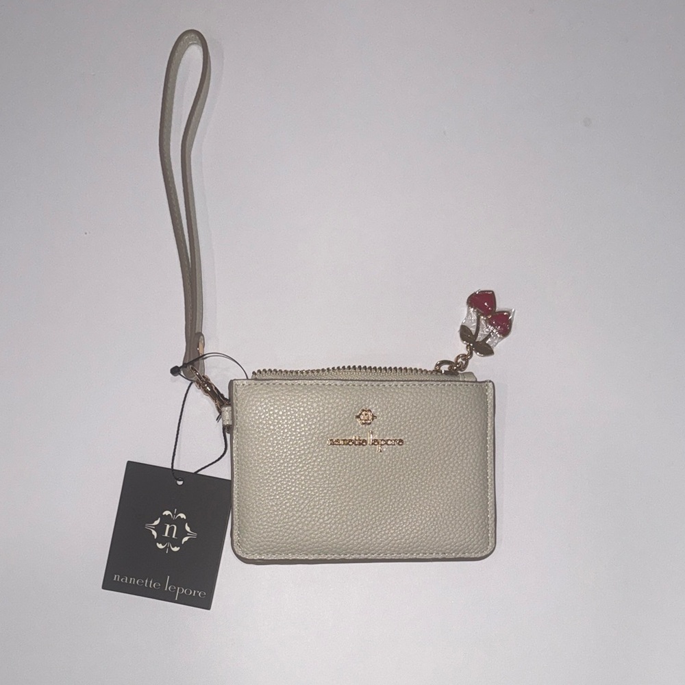 Nanette Lepore Ivory Wristlet with Charm